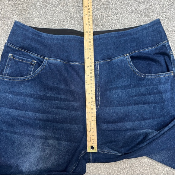 Halara Jeans Womens XL Blue Wide Leg Baggy Dark Wash Flex Denim NEW - Picture 4 of 7